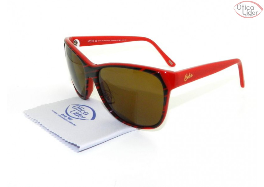 Coca-Cola CC 3143 c196 57 Acetato Preto / Vermelho