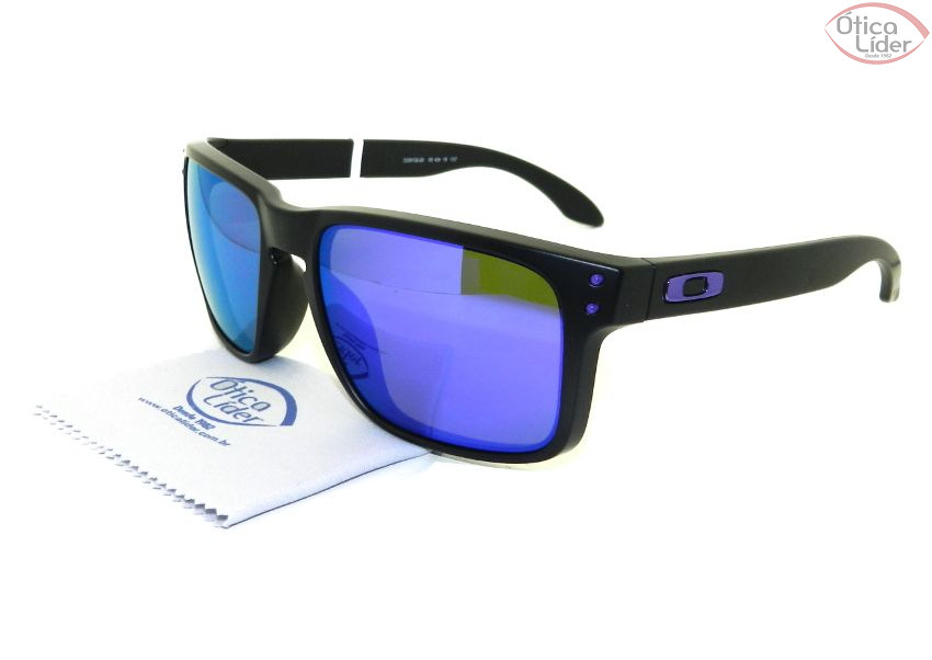 Oakley OO9102/26 55 Holbrook Acetato Preto Espelhado Roxo