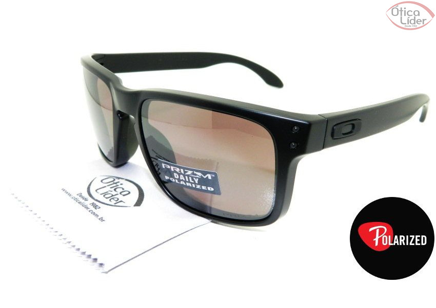 Oakley OO9102/90 55 Holbrook Acetato Preto Polarizado