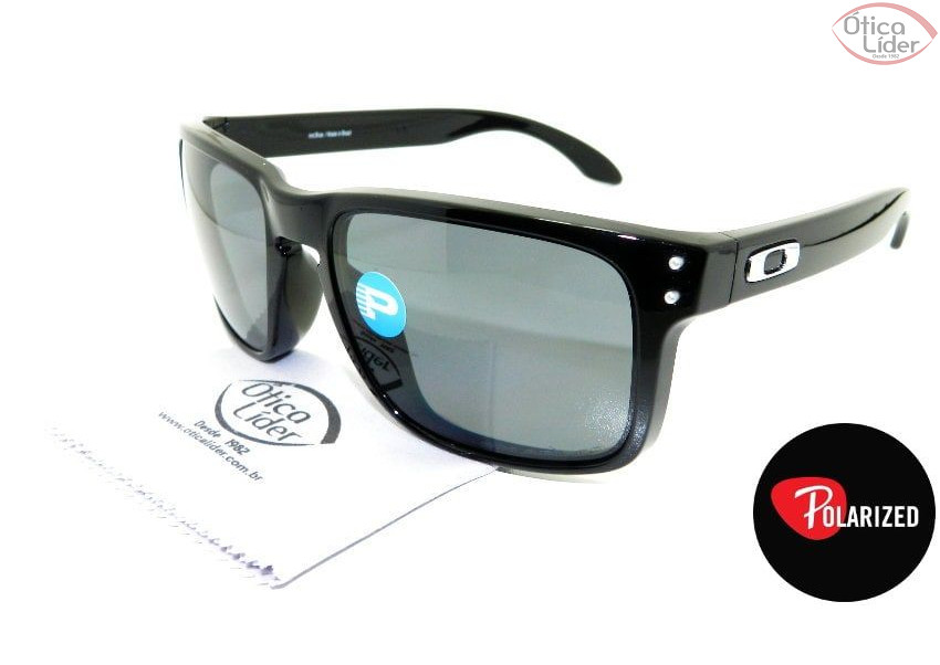 Oakley OO9102l/02 55 Holbrook Acetato Preto Polarizado