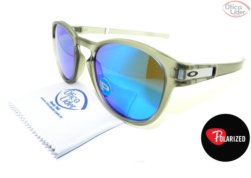 Oakley OO 9265/08 55 3p Latch Acetato Cinza Espelhado Azul