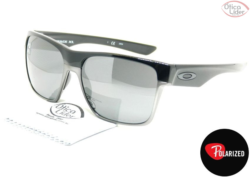 Oakley OO9350 01 59 Twoface XL Acetato Preto / Metal Prata Polarizado