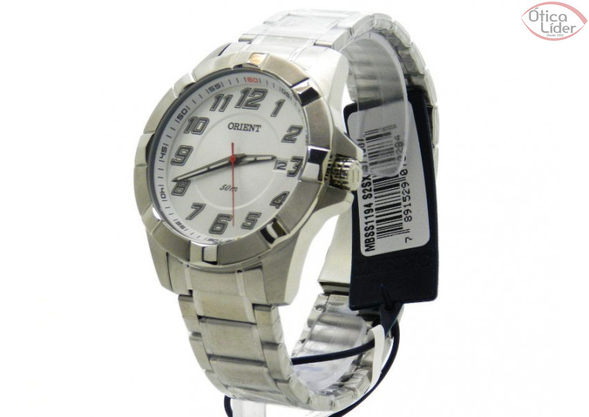 Orient OR mbss1194 s2sx 571007 Aço Inox Prata Fundo Branco
