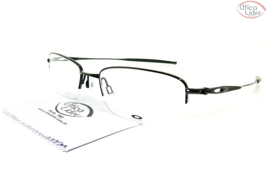 Óculos de Grau Oakley OX3133 0253 53 fny Polished Metal Preto