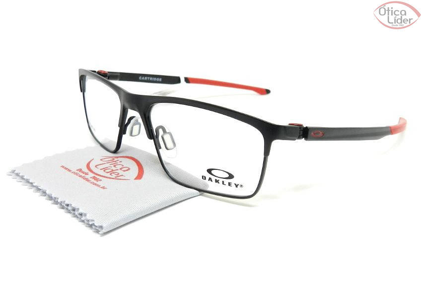 Oakley OX5137 0454 54 Cartridge Titanium Preto / Vermelho