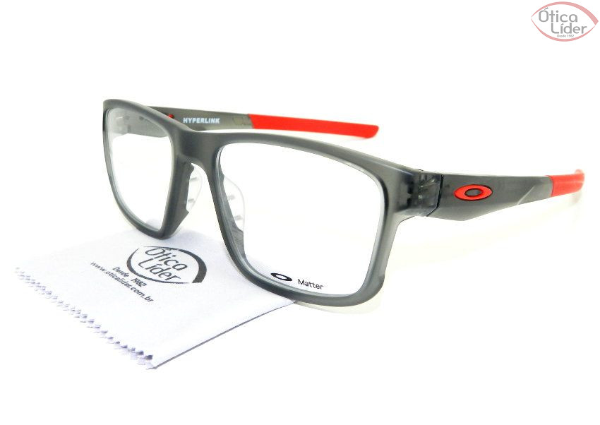 Oakley OX 8078 0554 54 Hyperlink Acetato Cinza / Vermelho