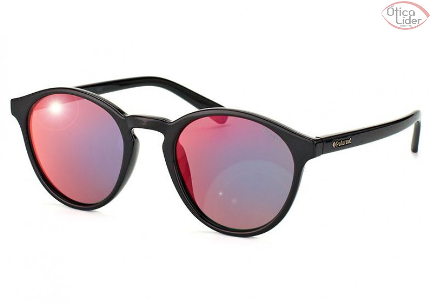 Polaroid PLD 6013s d28/oz 50 Round Acetato Preto Espelhado