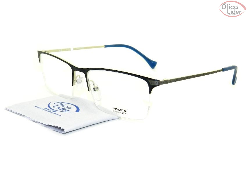 Police PO vpl043 049a 55 fny Metal Azul / Prata