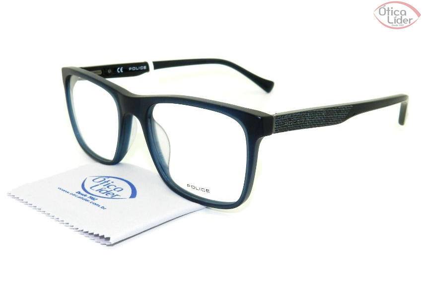 Police PO vpl252 z35m 53 Acetato Azul / Preto
