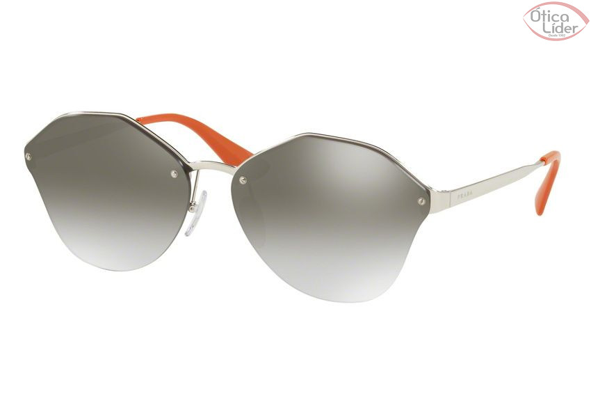 Prada PR 64ts 1bc 4s1 66 Metal Prata Espelhado Degradê