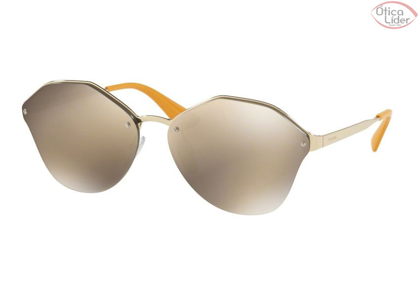 Prada PR 64ts zvn 1c0 66 Metal Dourado / Espelhado Dourado
