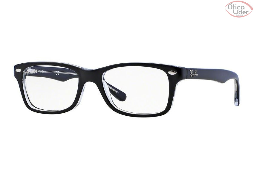 Ray-Ban RY1531 3529 48 Infantil Acetato Preto