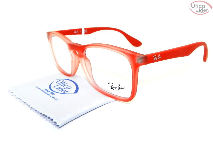 Ray-Ban RY1553 3669 46 Infantil Acetato Vermelho