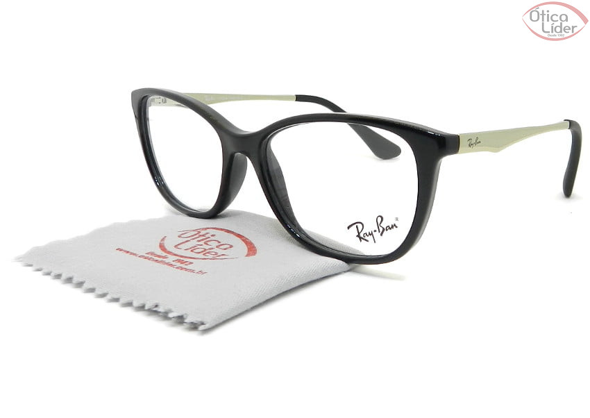 Ray-Ban RY1565l 3787 49 Infantil Acetato Preto / Metal Prata