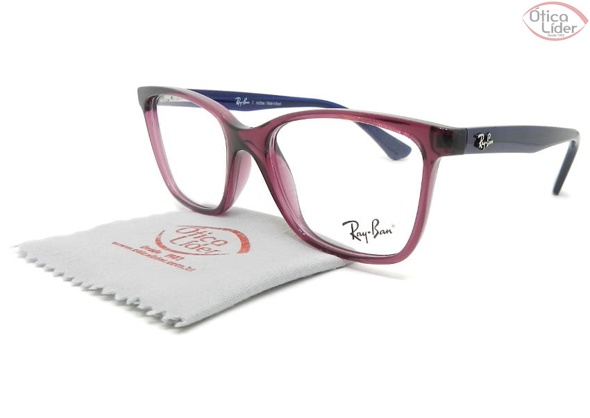 Ray-Ban RY1574l 3738 49 Infantil Acetato Roxo / Azul Transparente