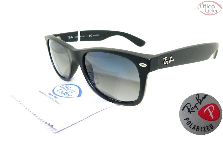 Ray-Ban RB 2132 601s/78 52 New Wayfarer Acetato Preto Polarizado