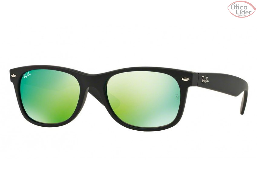 Ray-Ban RB 2132 622/19 52 New Wayfarer Preto Espelhado Verde