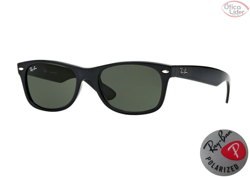 Ray-Ban RB2132ll 901/58 55 New Wayfarer Acetato Preto Polarizado