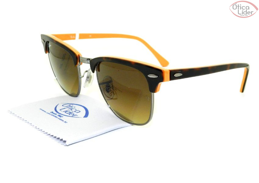 Ray-Ban RB3016 1126/85 49 Clubmaster Acetato Demi / Laranja 