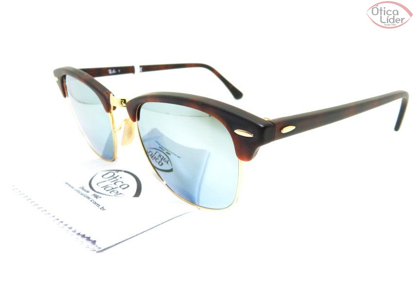 Ray-Ban RB3016 1145/30 51 Clubmaster Demi Espelhado