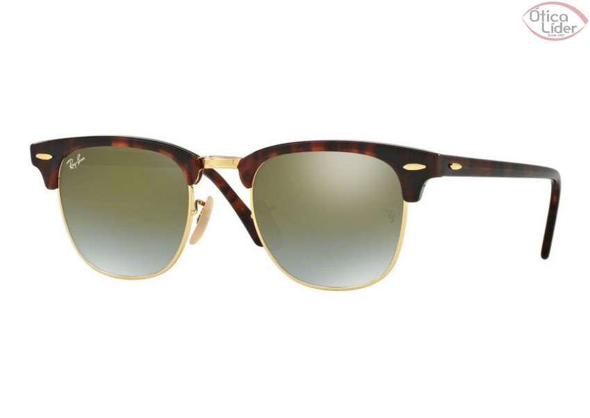 Ray-Ban RB 3016 990/9j 51 Clubmaster Demi Semi-Espelhado