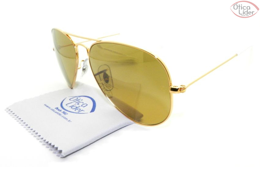 Ray-Ban RB 3025l 001/3k 55 Aviador Metal Dourado