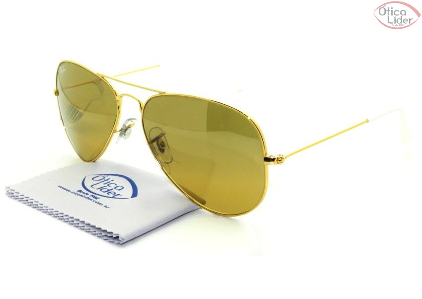 Ray-Ban RB 3025l 001/3k 58 Aviador Metal Dourado