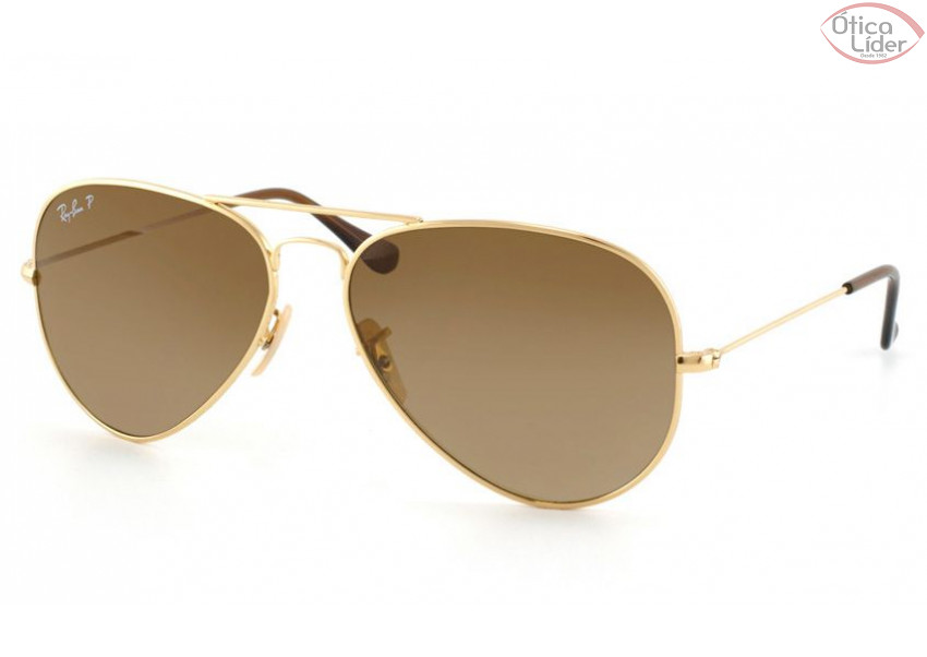 Ray-Ban RB 3025 001/m2 58 Aviador Metal Dourado Polarizado