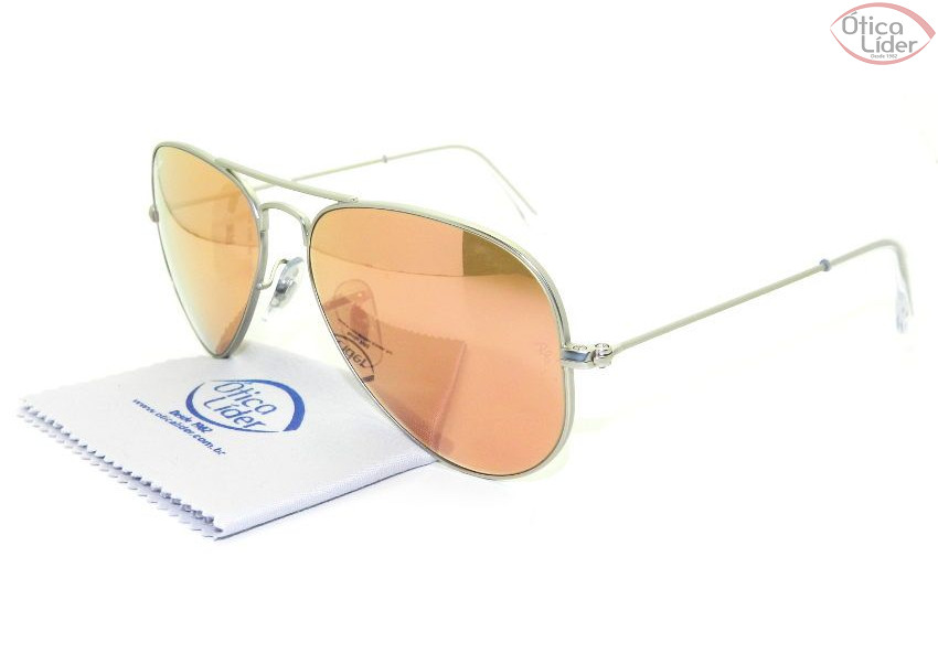 Ray-Ban RB 3025 019/z2 55 Aviador Metal Prata