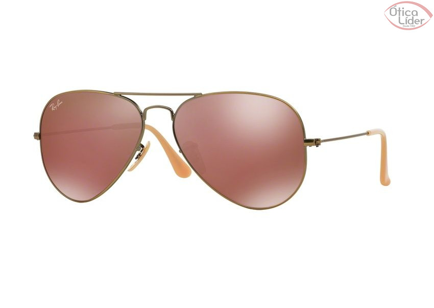 Ray-Ban RB 3025 167/2k 58 Aviador Bronze / Vermelho Espelhado