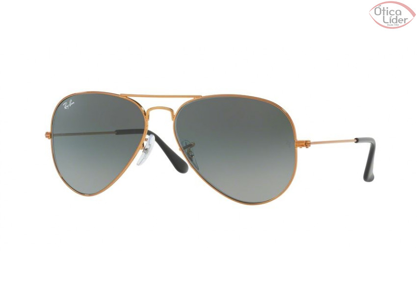 Ray-Ban RB 3025 197/71 58 Aviador Metal Bronze Lente Cinza Degradê