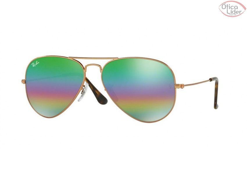 Ray-Ban RB 3025 9018c3 58 Aviador Metal Bronze Espelhado