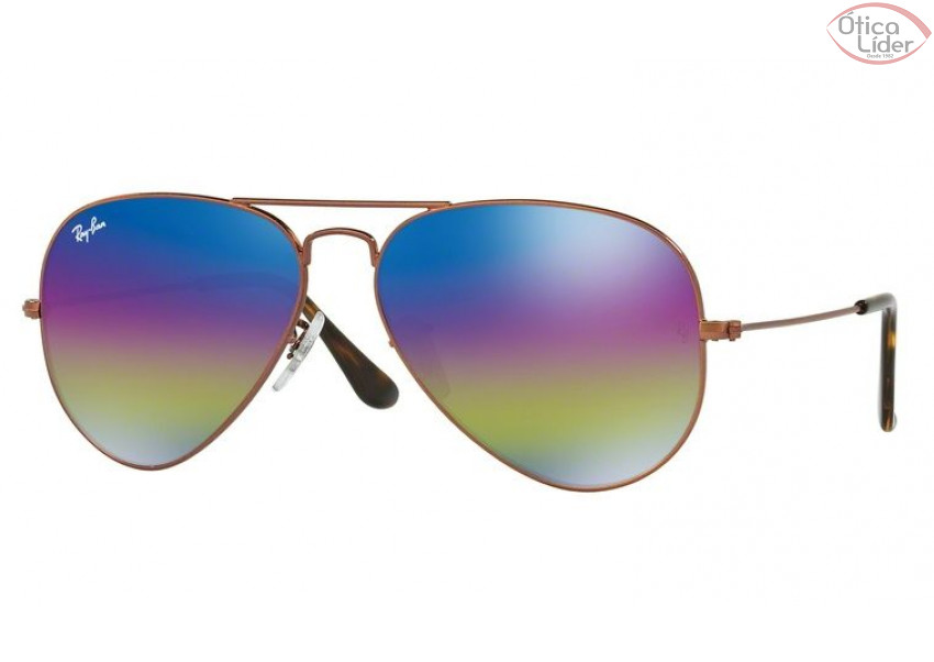 Ray-Ban RB3025 9019c2 58 Aviador Bronze Espelhado Degradê