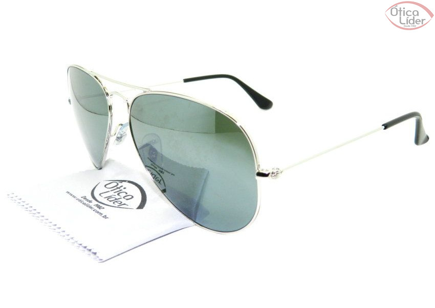 Ray-Ban RB 3025 w3277 58 Aviador Metal Prata Espelhado