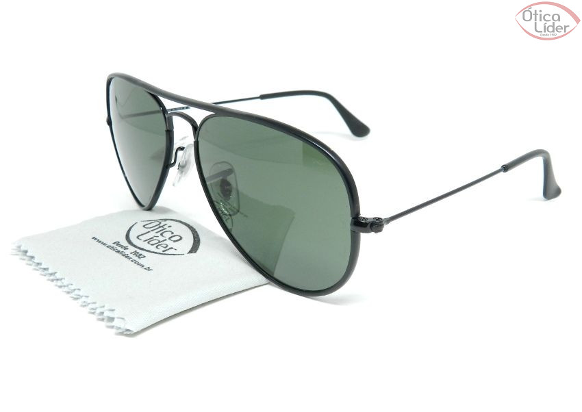 Ray-Ban RB3025jm 002 55 Aviador Metal Preto