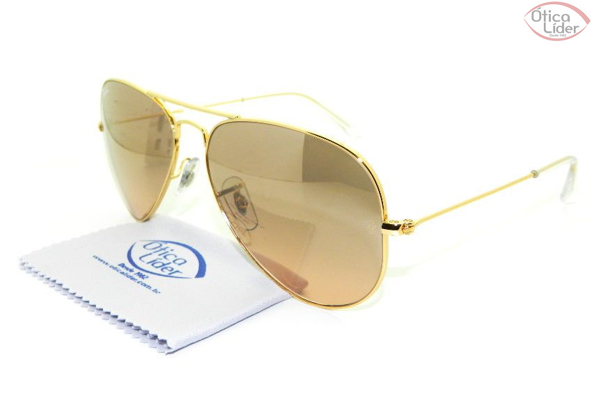 Ray-Ban RB 3025l 001/3e 58 Aviador Metal Dourado