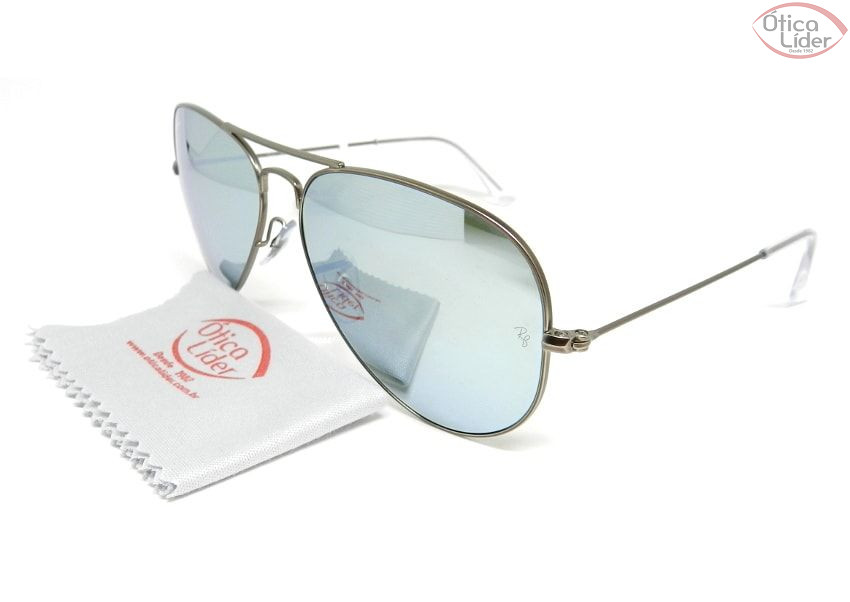 Ray-Ban RB3025l 029/30 58 Aviador Metal Cinza Espelhado