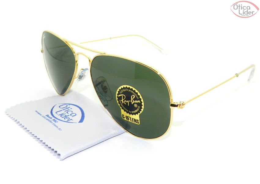 Ray-Ban RB3025l l0205 58 Aviador Metal Dourado Lente G15