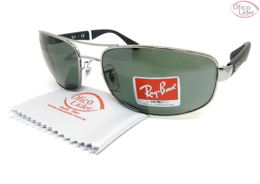 Ray-Ban RB3445 004 64 Metal Chumbo