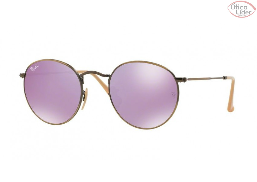 Ray Ban RB 3447 167 4k 50 Metal Demi Bronze Espelhado Lil s