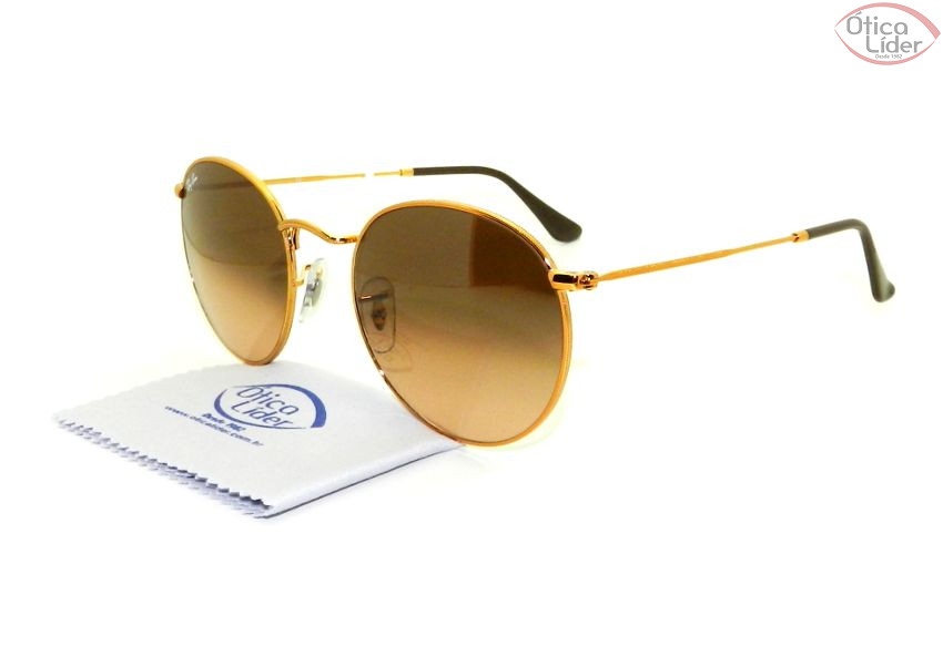 Ray-Ban RB3447 9001/a5 53 Round Metal Dourado