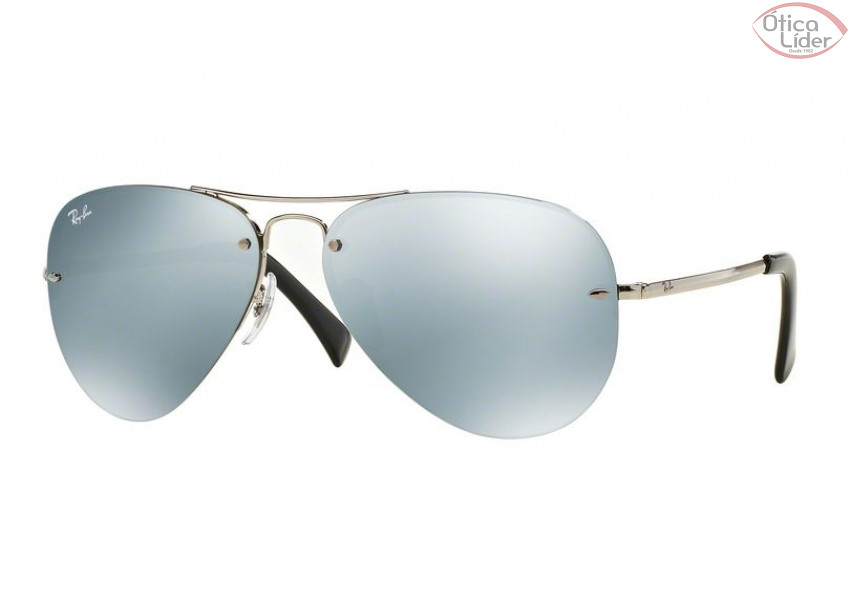 Ray-Ban RB 3449 003/30 59 Aviador Metal Prata Espelhado