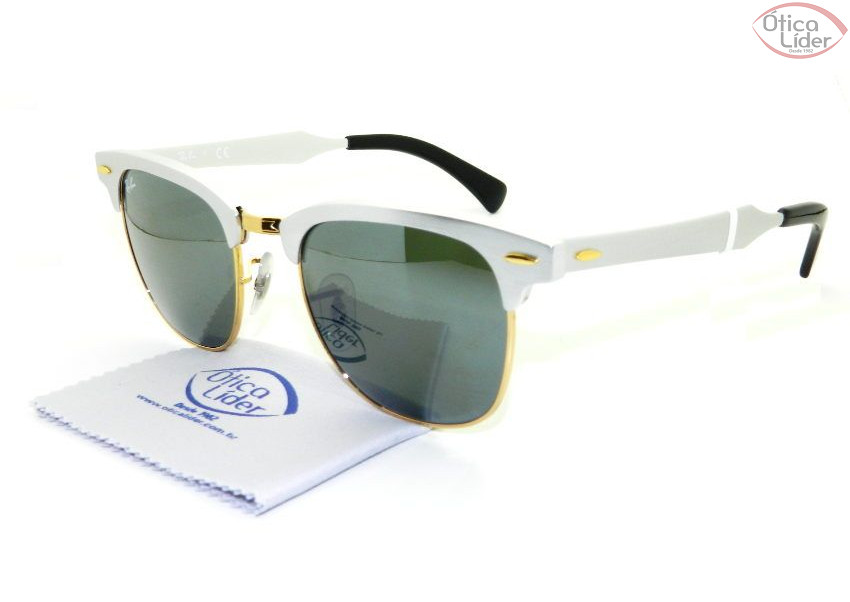 Ray-Ban RB3507 137/40 51 Clubmaster Metal Prata / Dourado