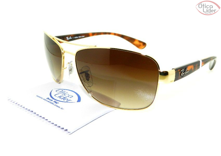 Óculos de Sol Ray-Ban RB3518l 001/13 63 Dourado / Mesclado