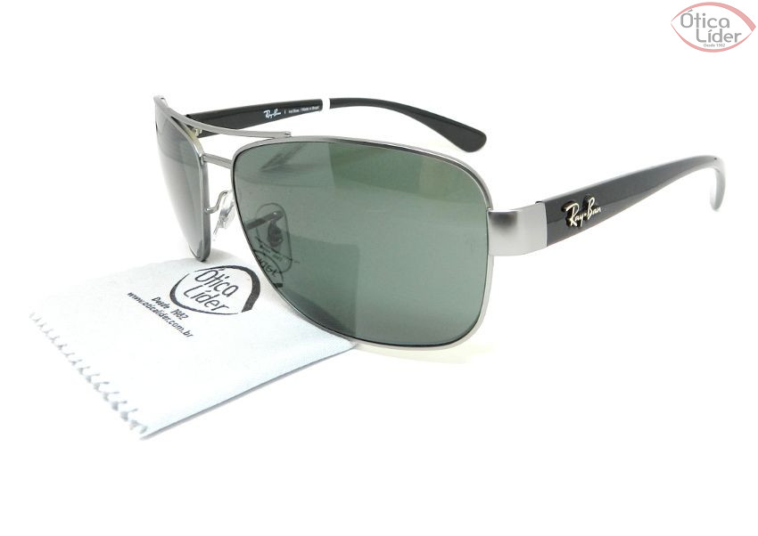 Ray-Ban RB3518l 029/71 63 Metal Chumbo / Acetato Preto