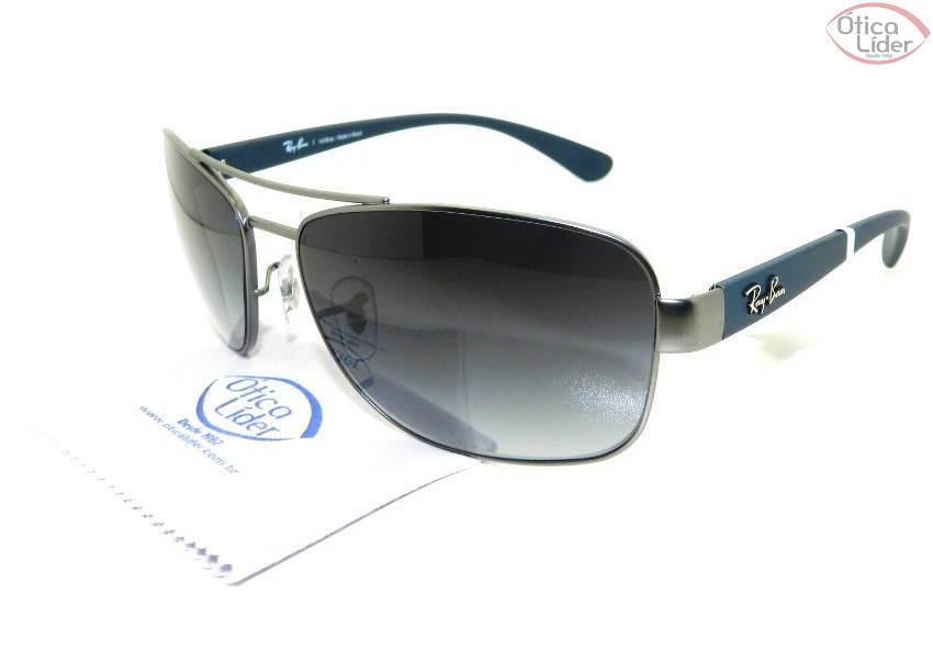 Ray-Ban RB 3518l 029/8g 63 Metal Prata / Azul