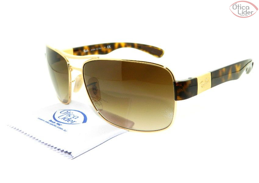 Ray-Ban RB 3522 001/13 64 Metal Dourado / Mesclado