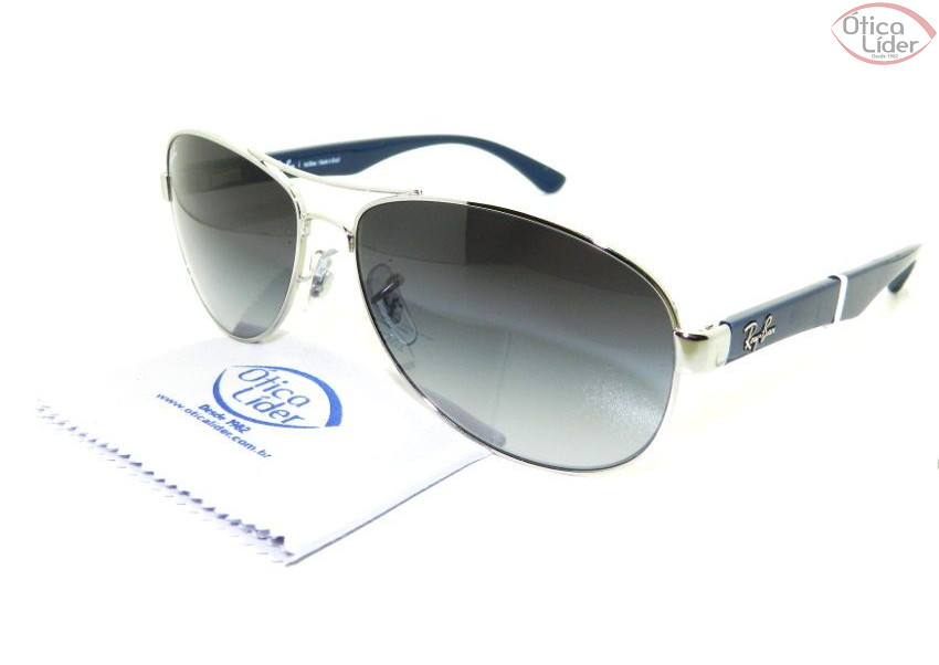 Ray-Ban RB 3525l 003/8g 59 Metal Prata / Azul