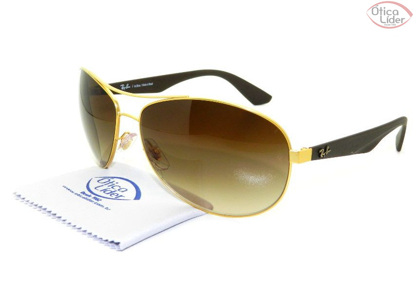 Ray-Ban RB3526l 112/13 63 Metal Dourado / Marrom