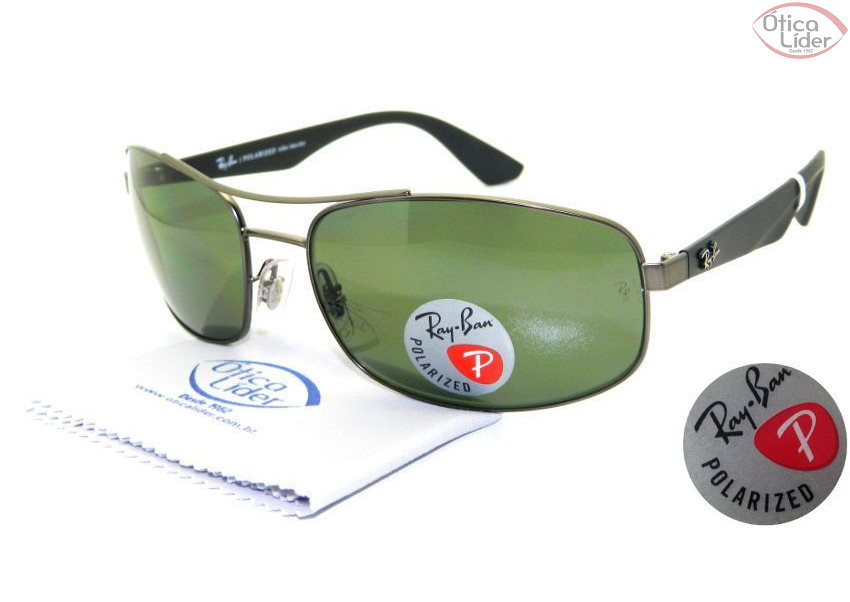 Ray-Ban RB 3527l 029/9a 61 Metal Prata Polarizado
